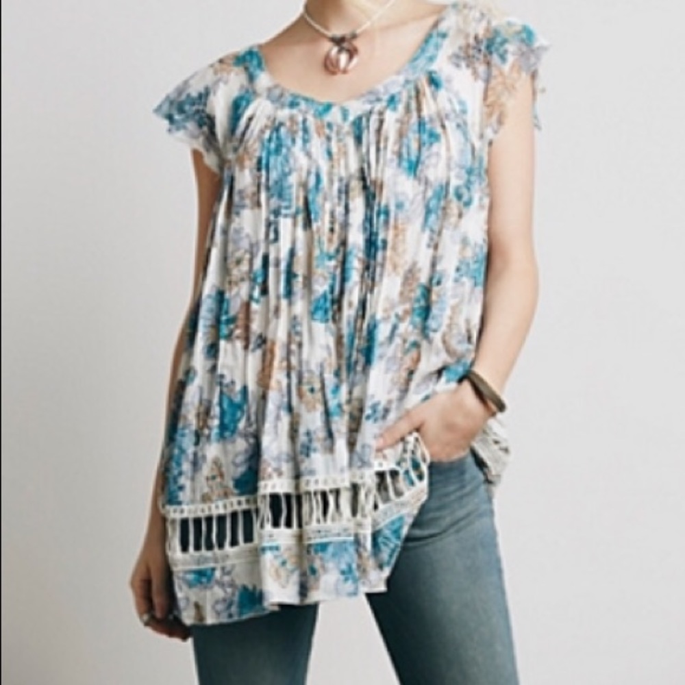 Free People floral tunic